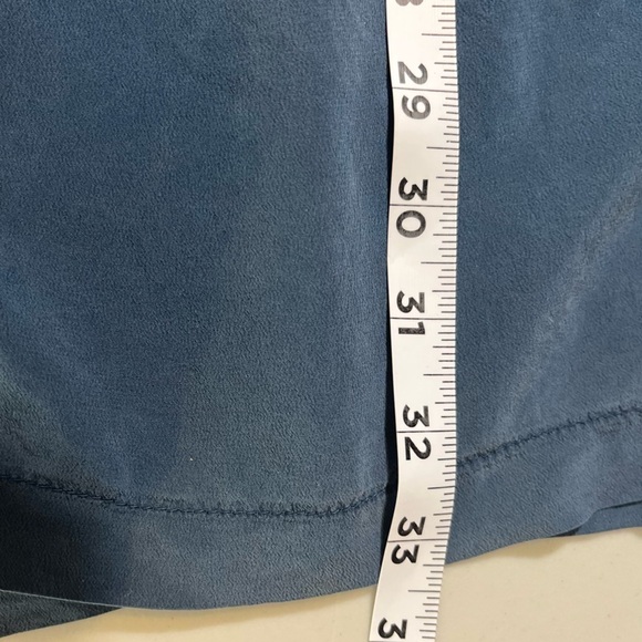 100% Silk Blue Mini Crew Nevk Dress with Dulman Bat Dleeves, sizes in pictures - Picture 11 of 11